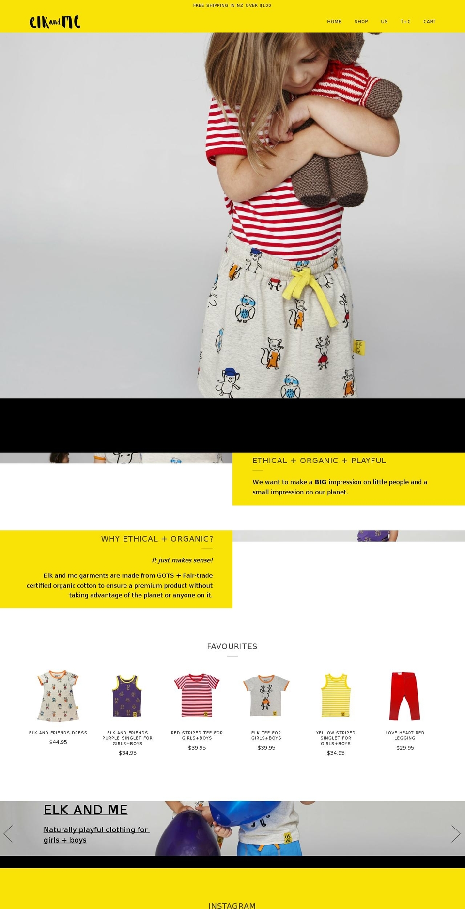 elkandme.com — Shopify storefront screenshot