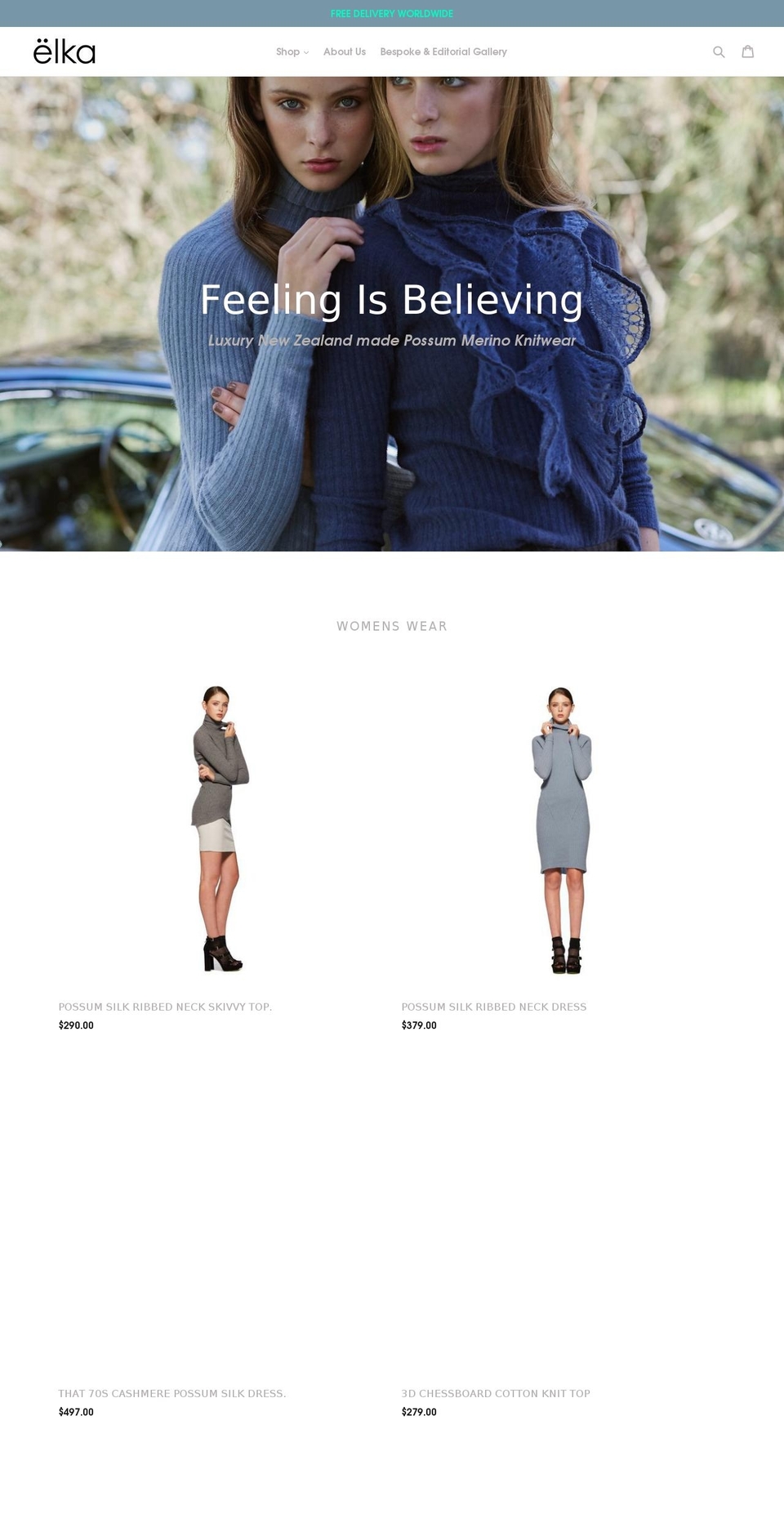 elkawild.com — Shopify storefront screenshot