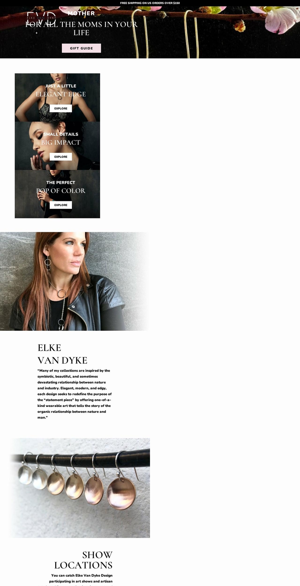 elkevandyke.com shopify website screenshot