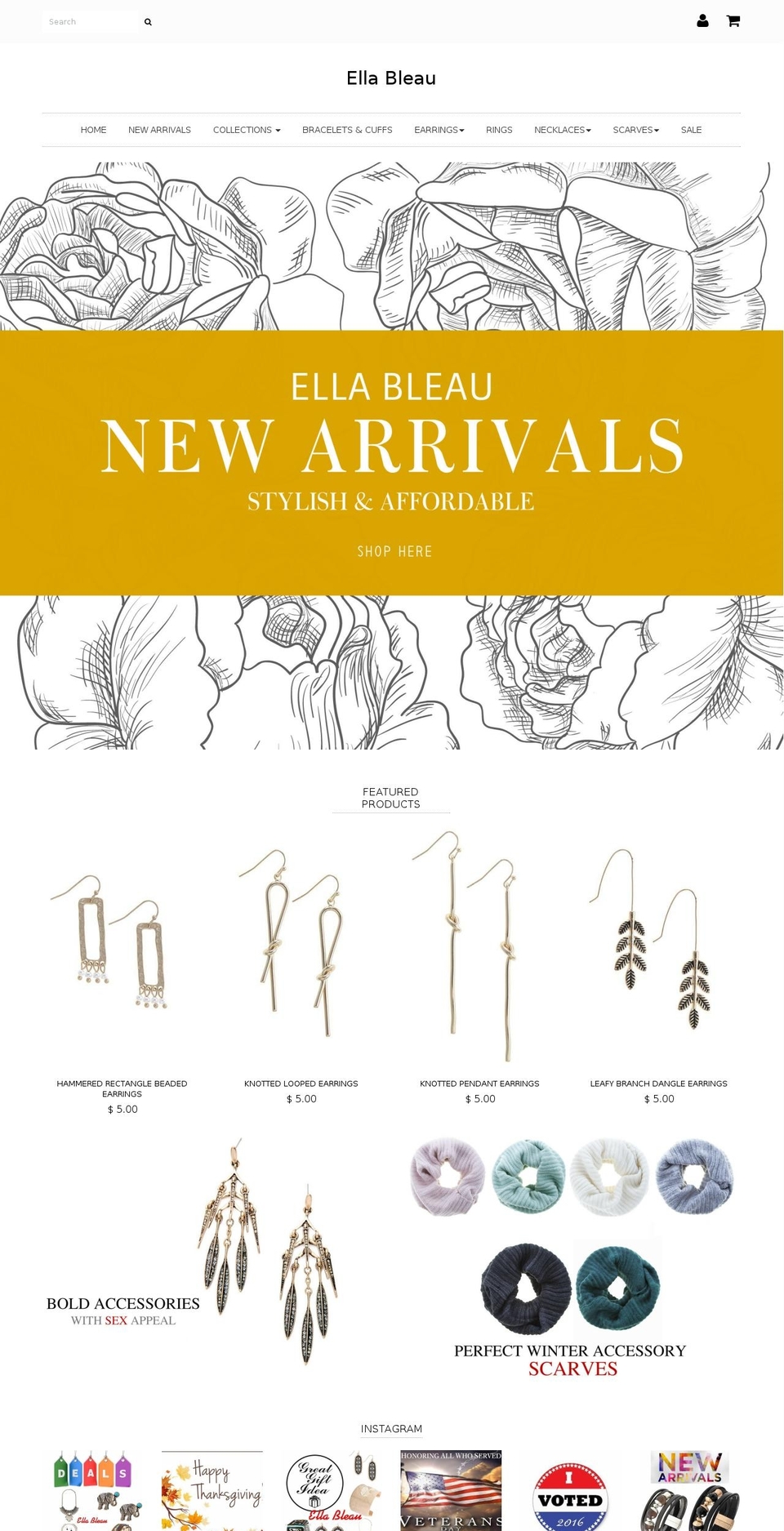 ella-bleau.com shopify website screenshot