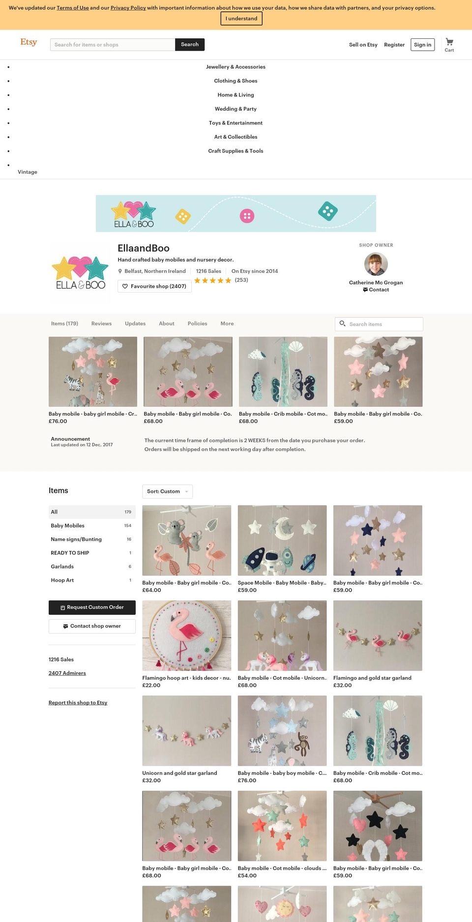 ellaandboo.com shopify website screenshot