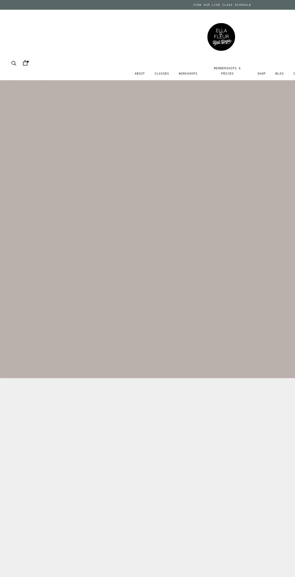 ellaandfleurhotyoga.co.uk shopify website screenshot