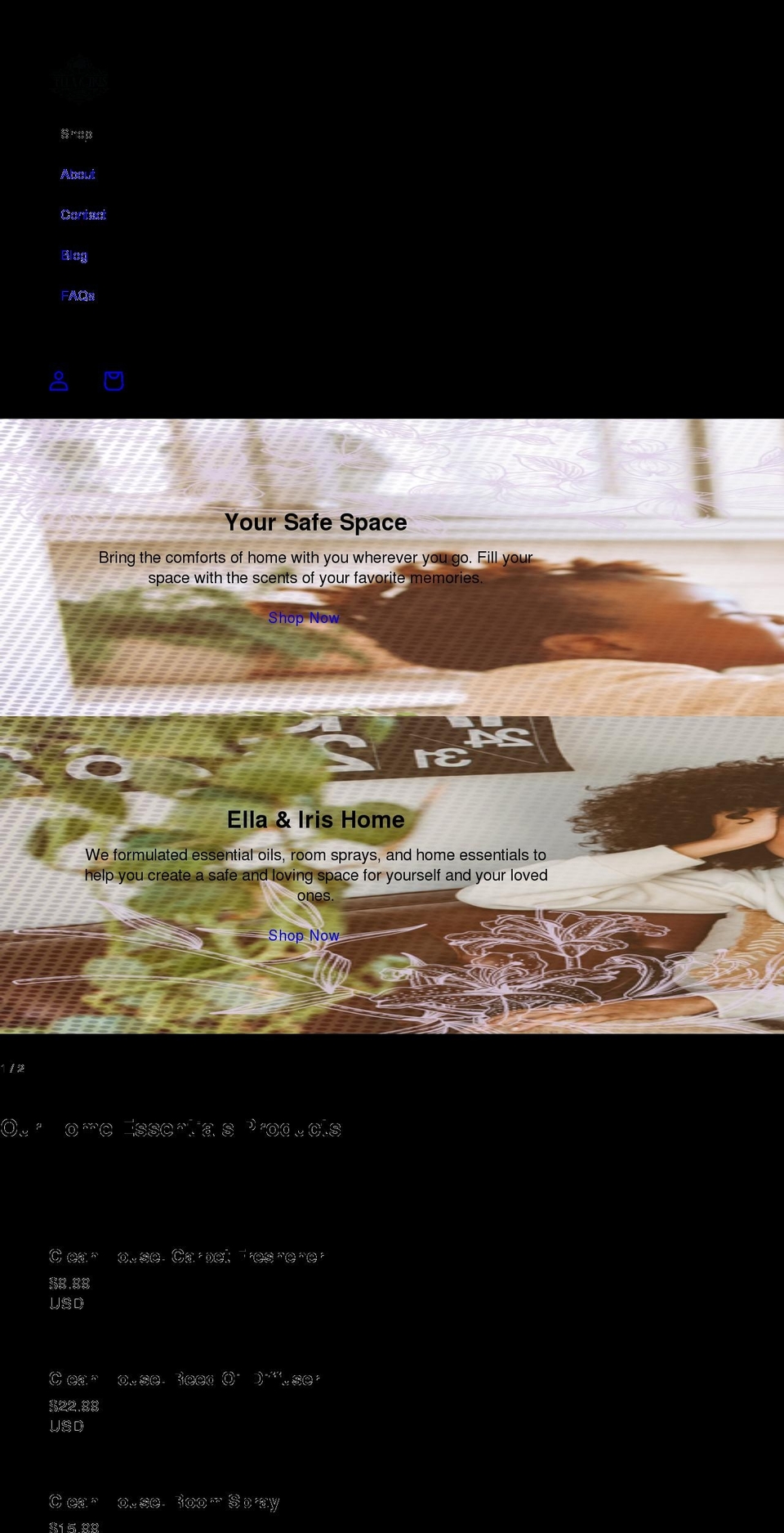 ellaandiris.com shopify website screenshot