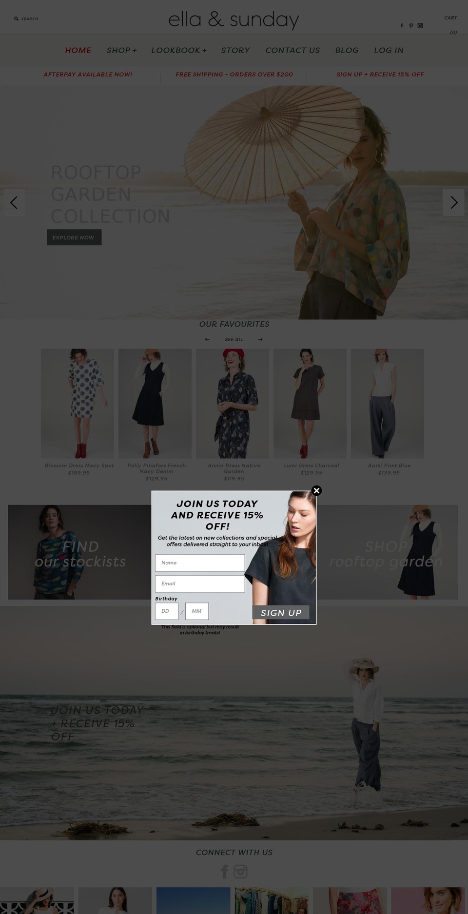 ellaandsunday.com.au shopify website screenshot
