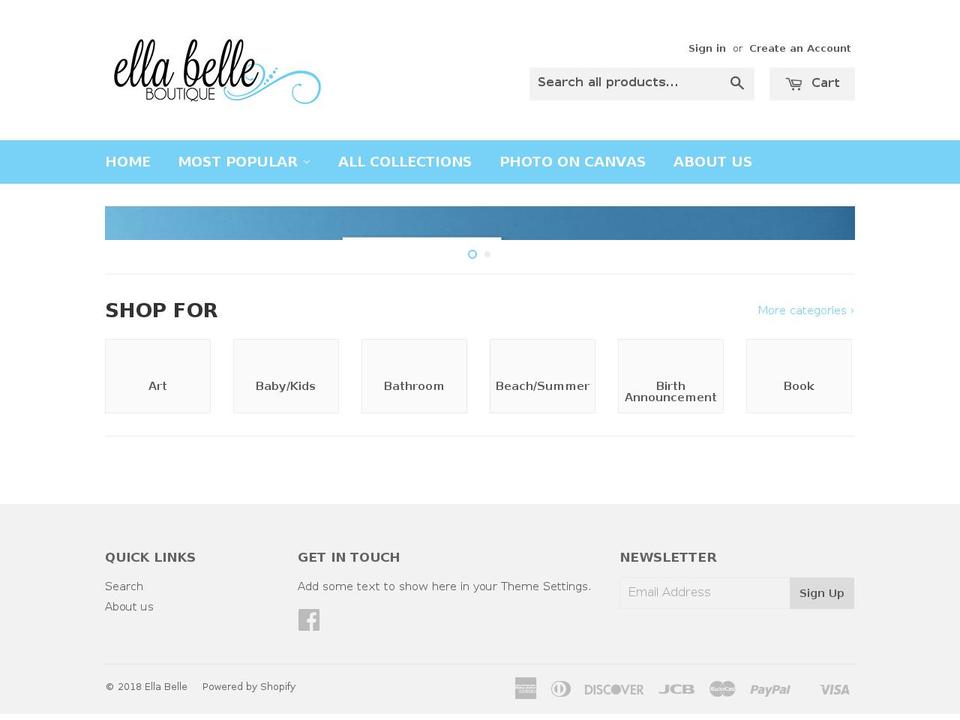 ellabelleboutique.com — Shopify storefront screenshot