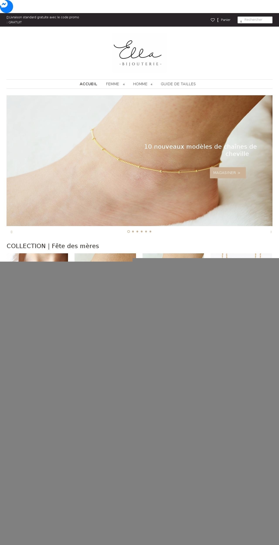 ellabijouterie.com — Shopify storefront screenshot