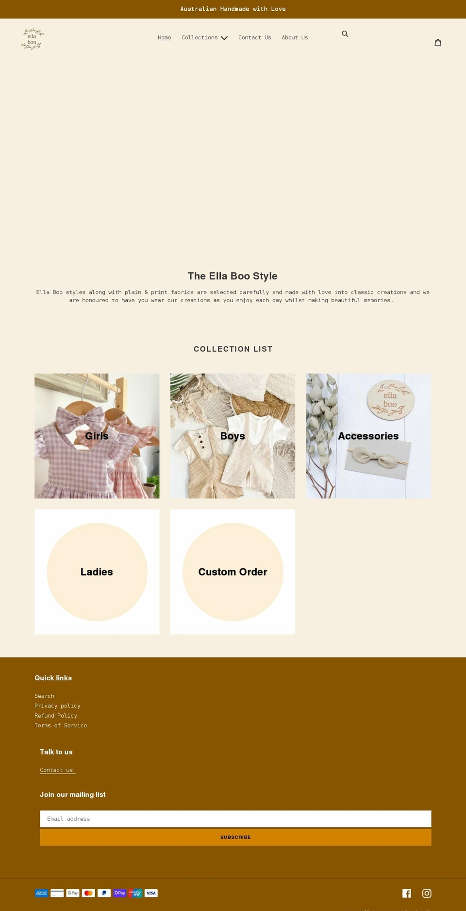 ellaboo.com.au shopify website screenshot