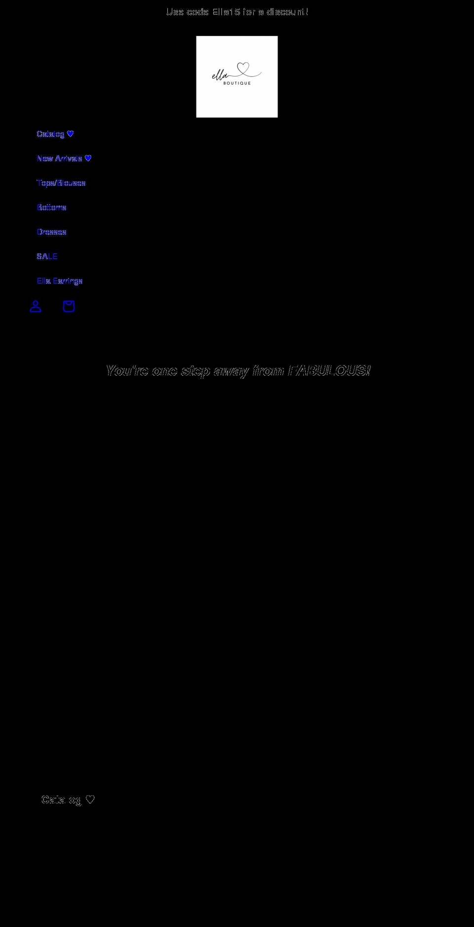 ellaboutique.org shopify website screenshot