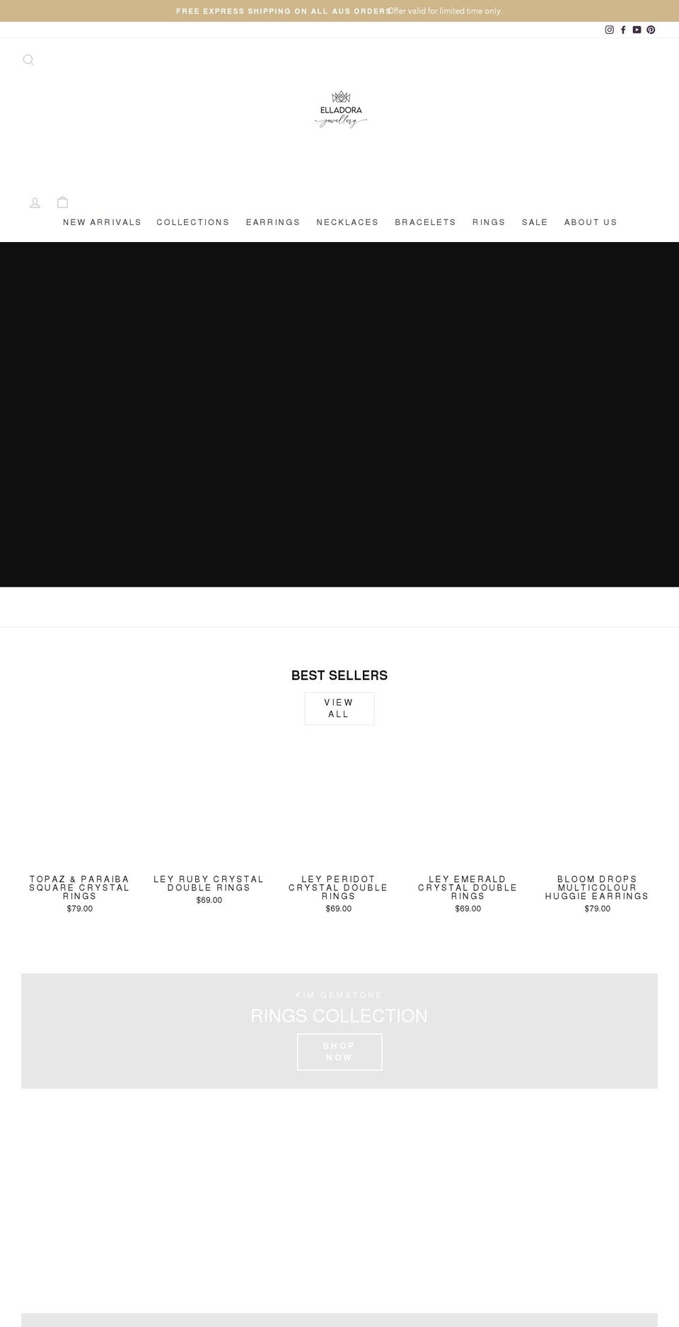 elladorastore.com.au shopify website screenshot
