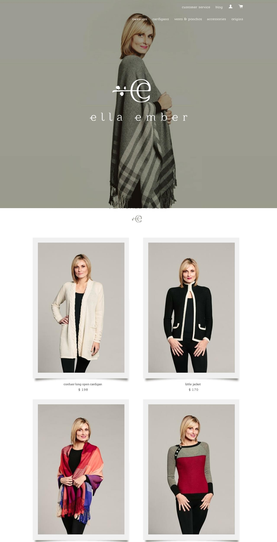 ellaember.com shopify website screenshot