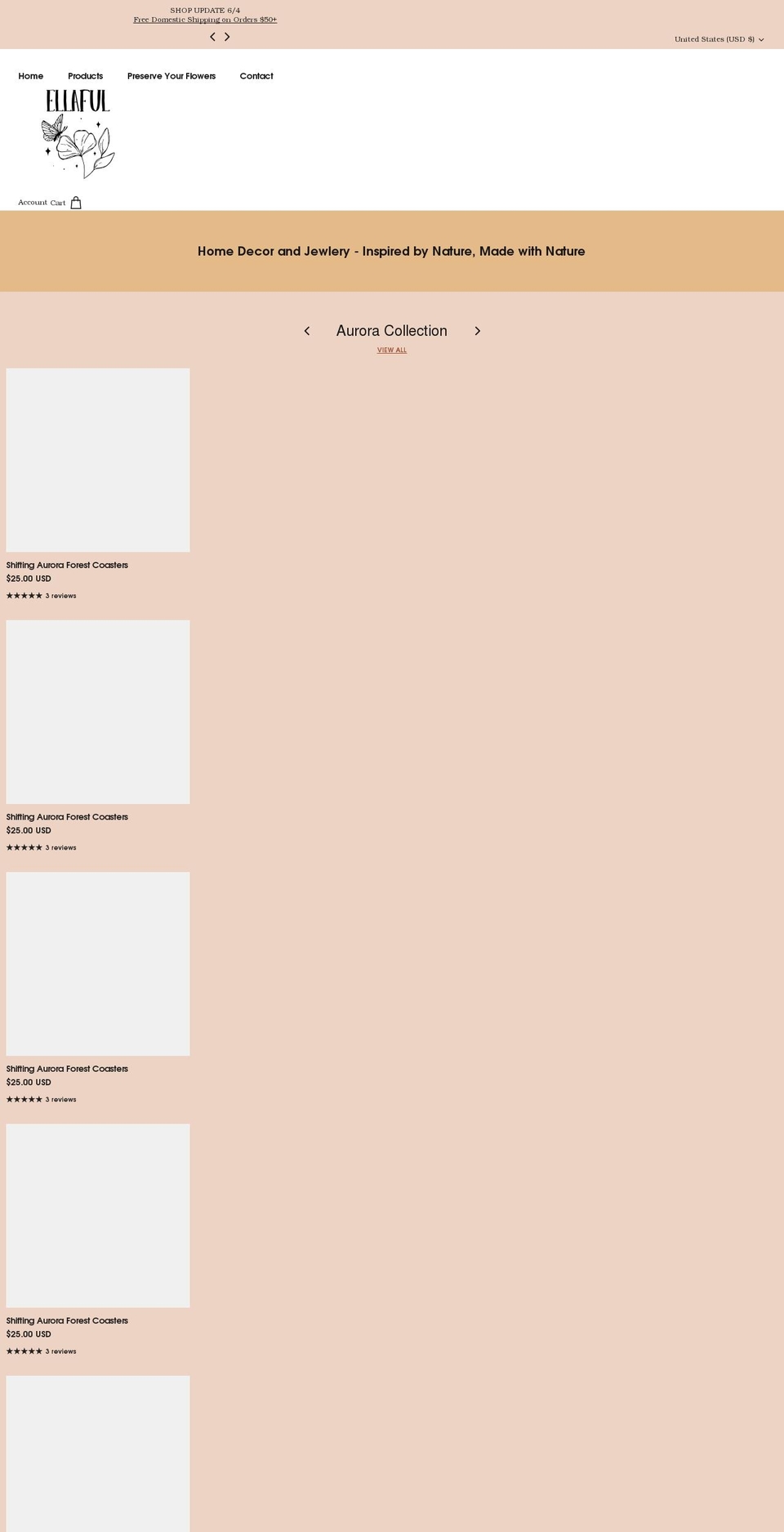 ellaful.com shopify website screenshot