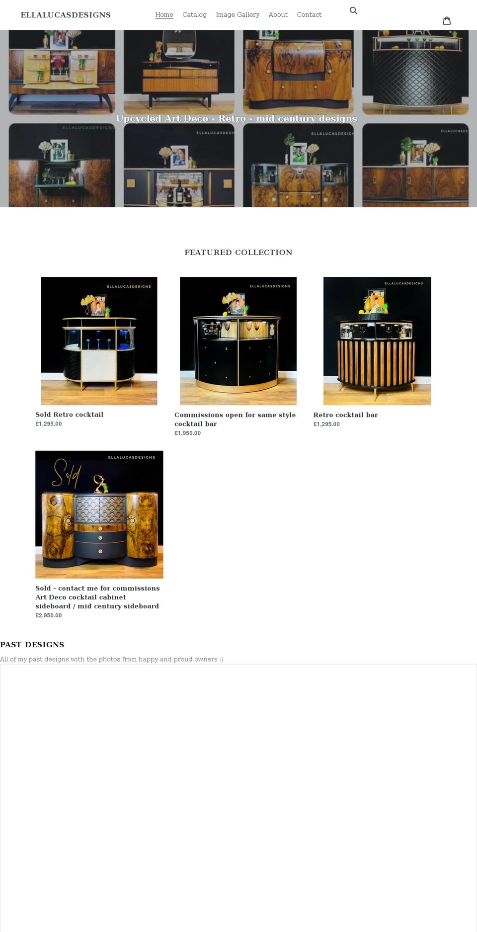 ellalucasdesigns.co.uk shopify website screenshot