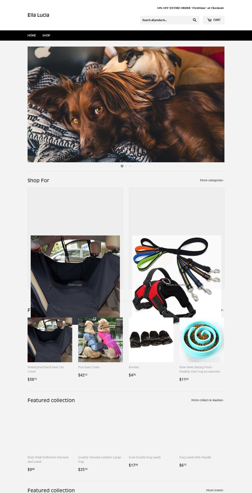 ellalucia.com — Shopify storefront screenshot