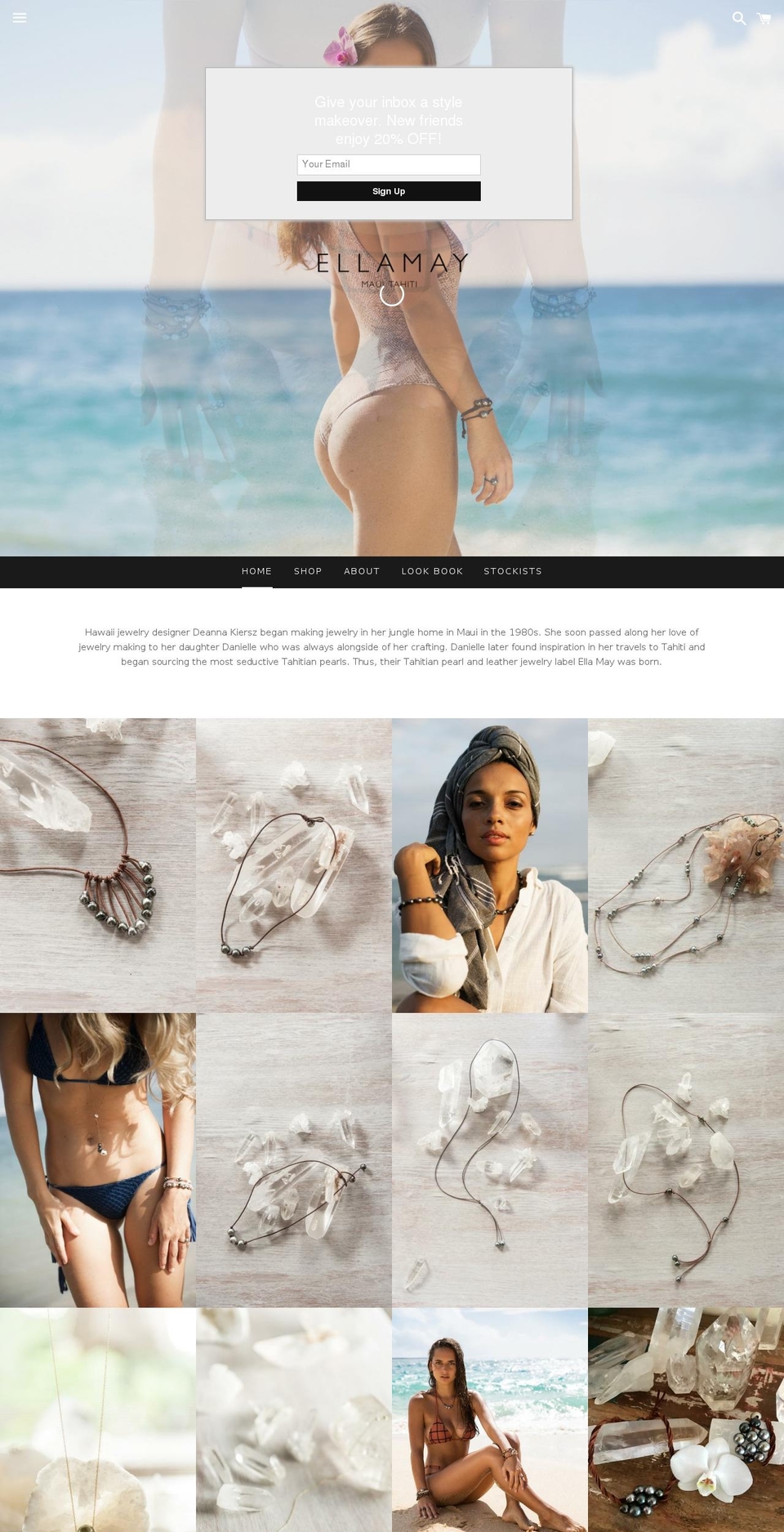 ellamaymaui.com shopify website screenshot