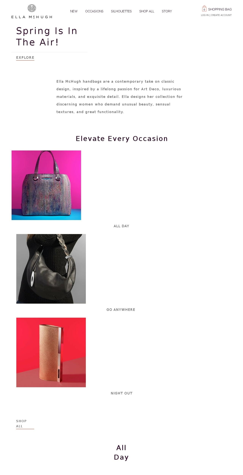 ellamchugh.com shopify website screenshot