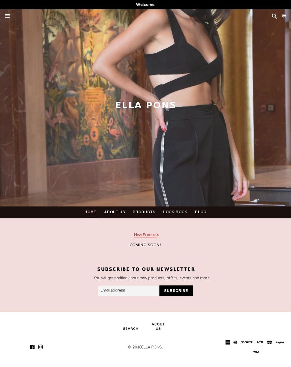 ellapons.com shopify website screenshot