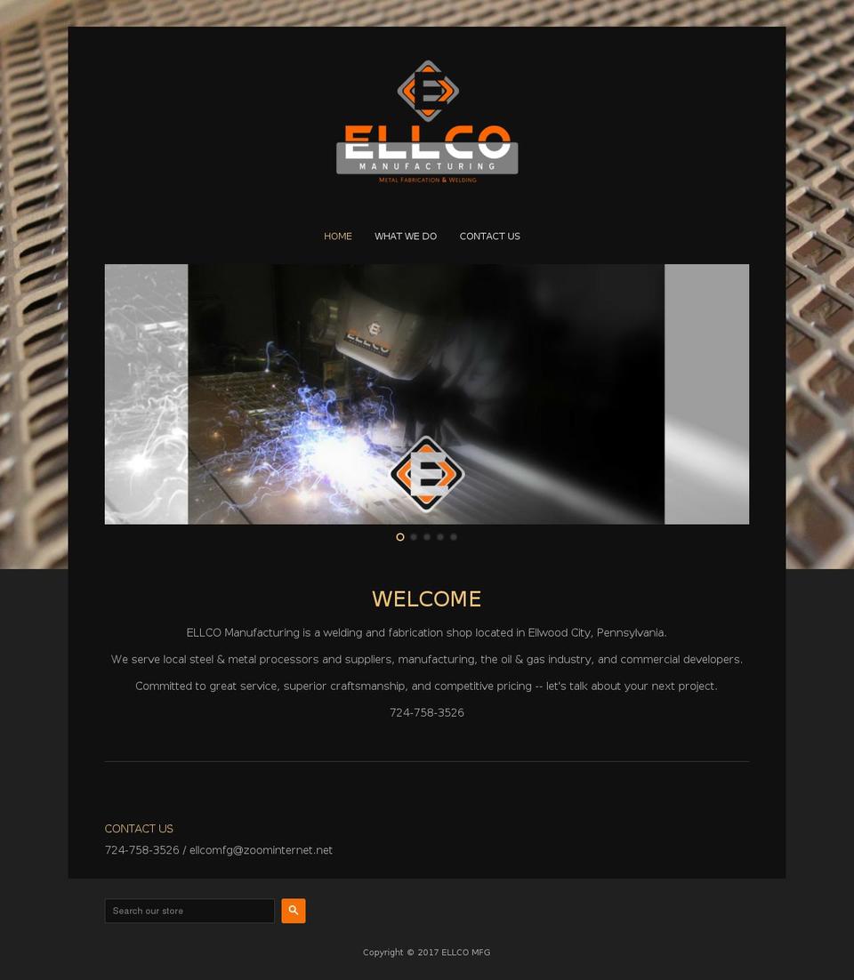 ellcomfg.com shopify website screenshot