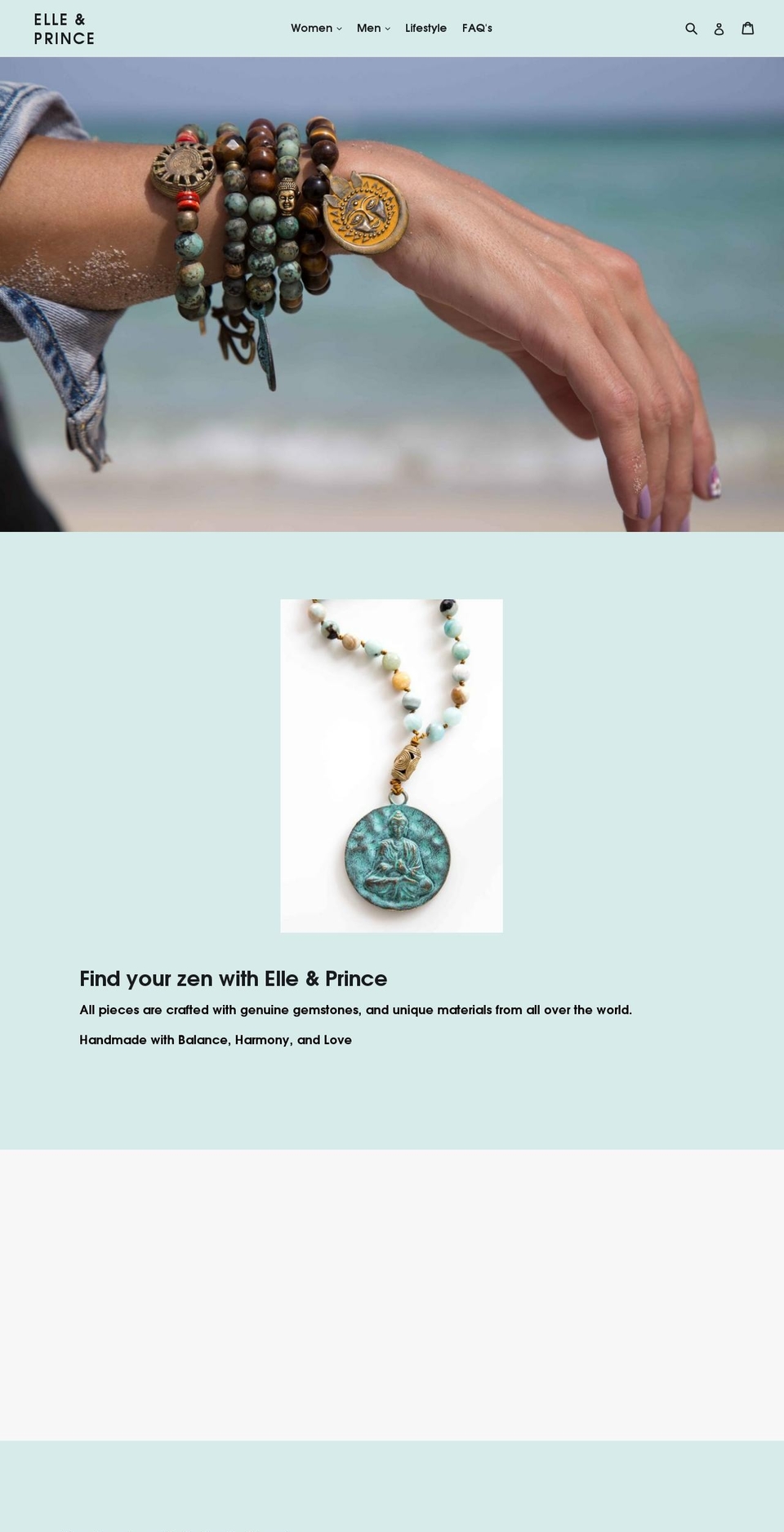 elleandprince.com shopify website screenshot