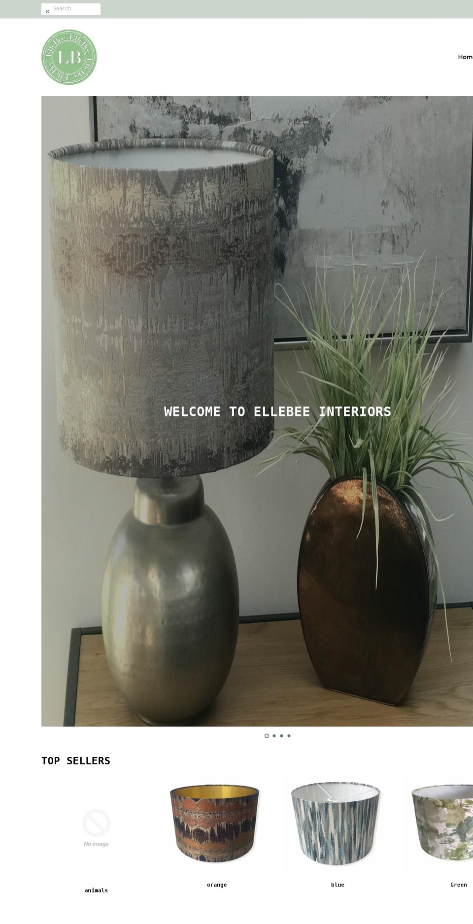 ellebeeinteriors.co.uk shopify website screenshot