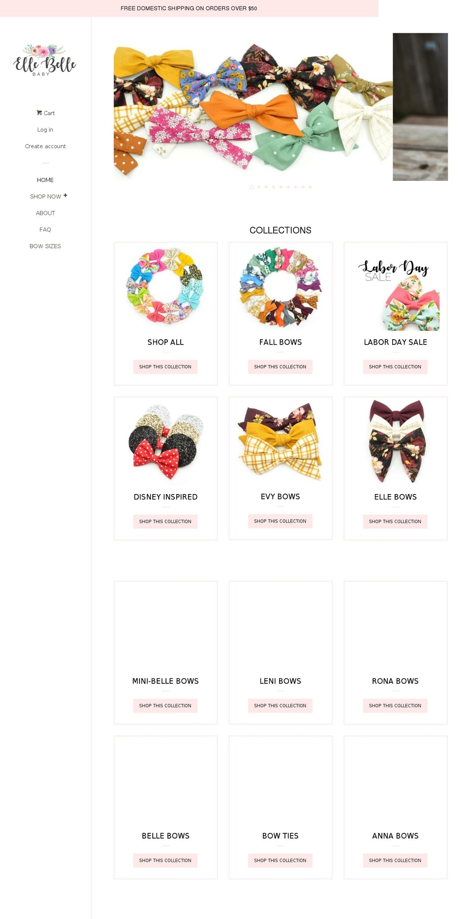 ellebellebaby.com — Shopify storefront screenshot