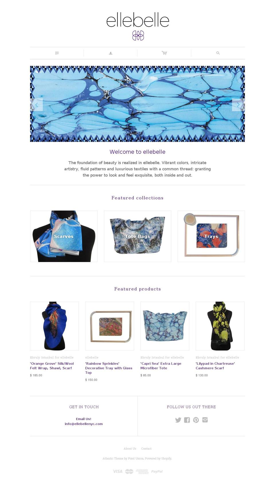 ellebellenyc.com shopify website screenshot