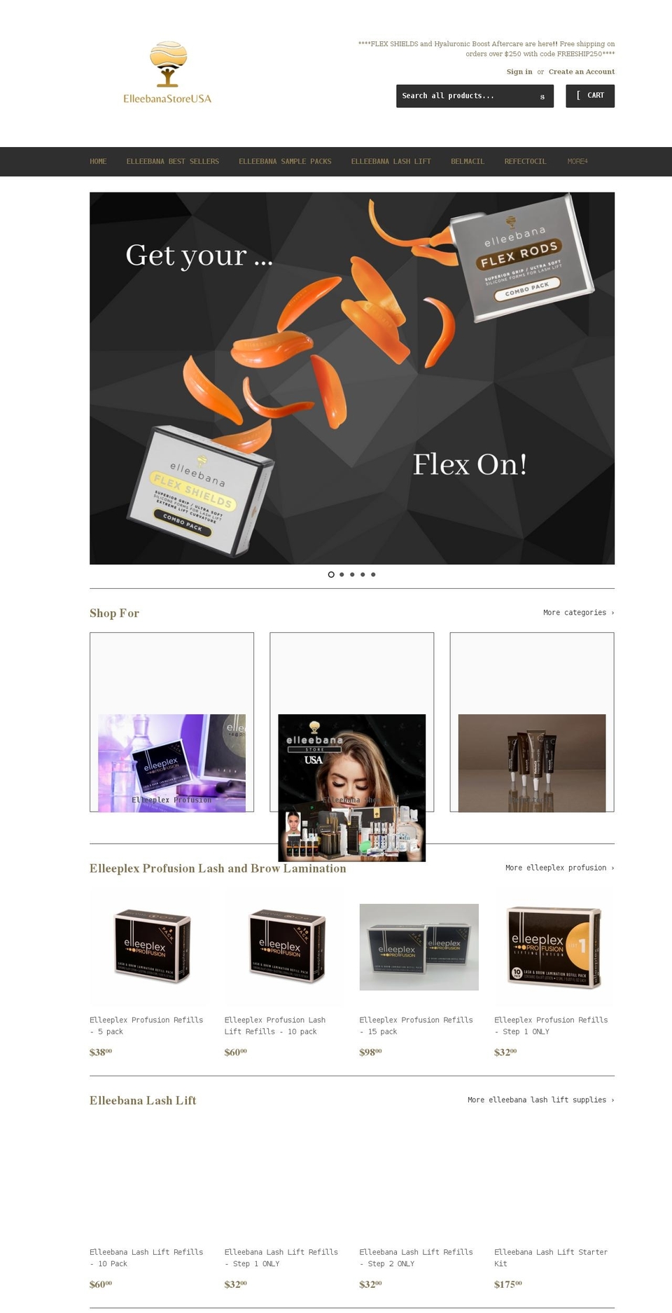 elleebanastoreusa.com shopify website screenshot