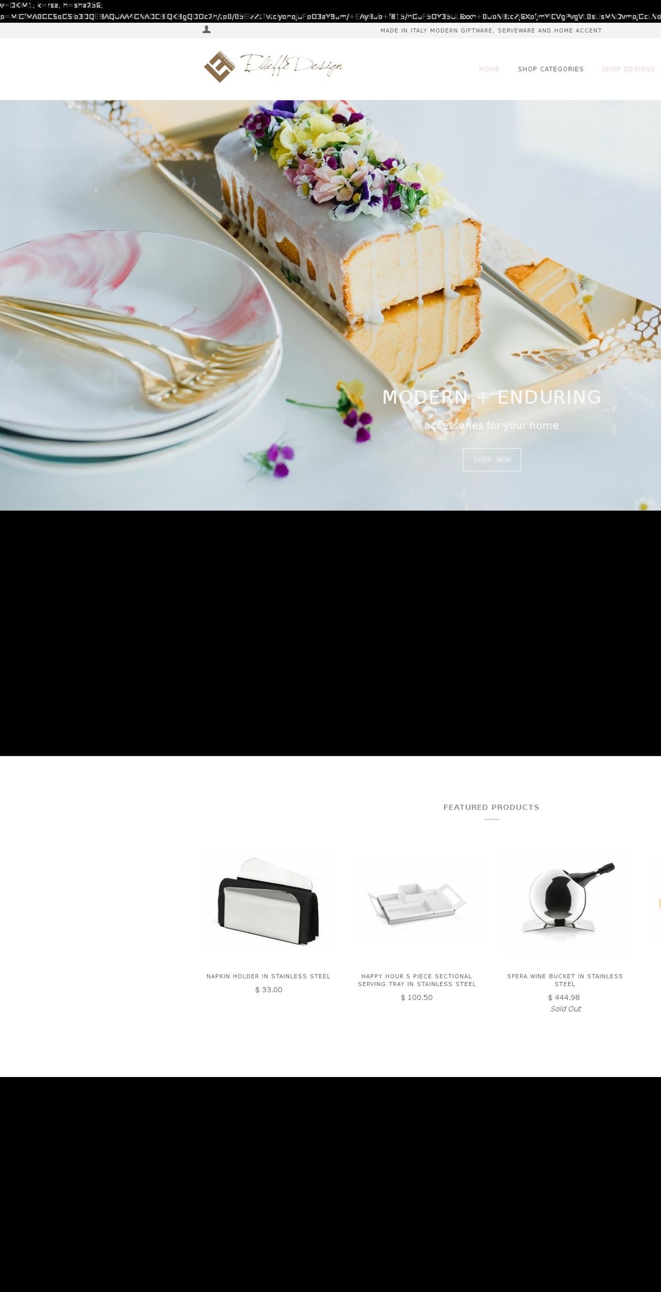 elleffedna.com — Shopify storefront screenshot