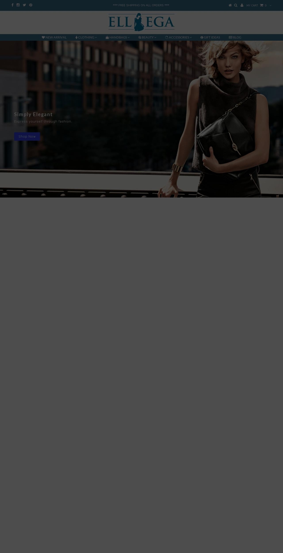 ellega.com shopify website screenshot