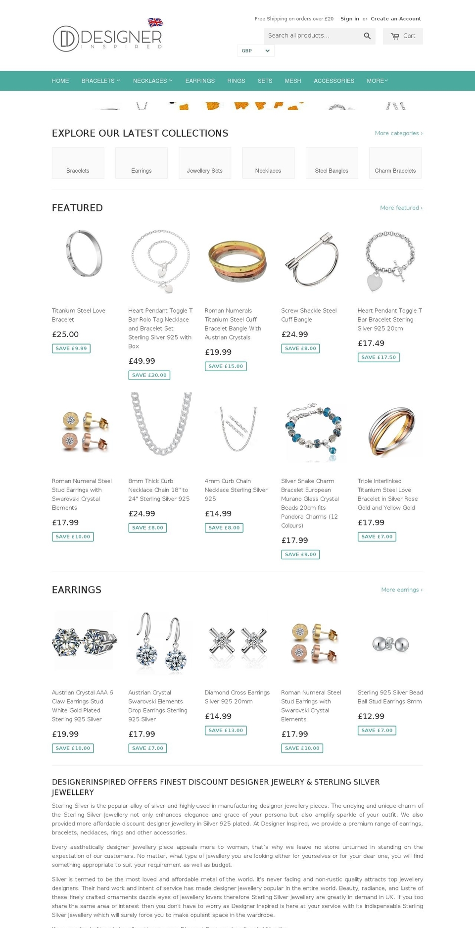 ellegdesigns.com — Shopify storefront screenshot
