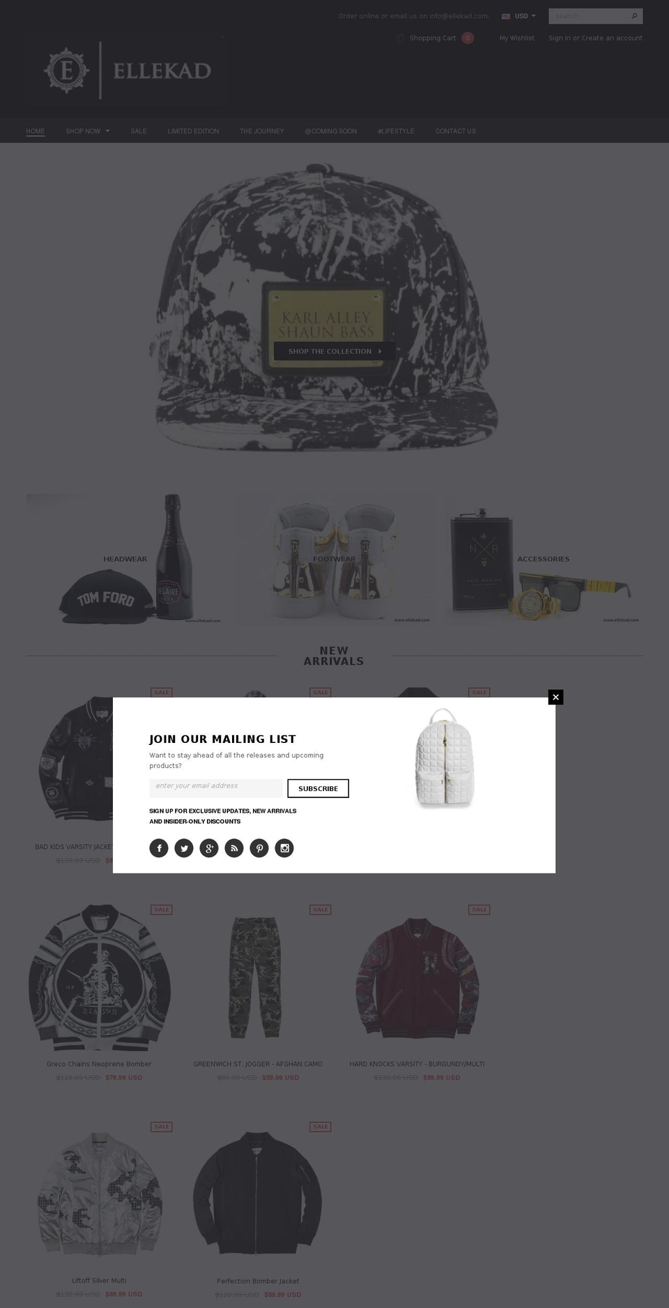 ellekad.com shopify website screenshot