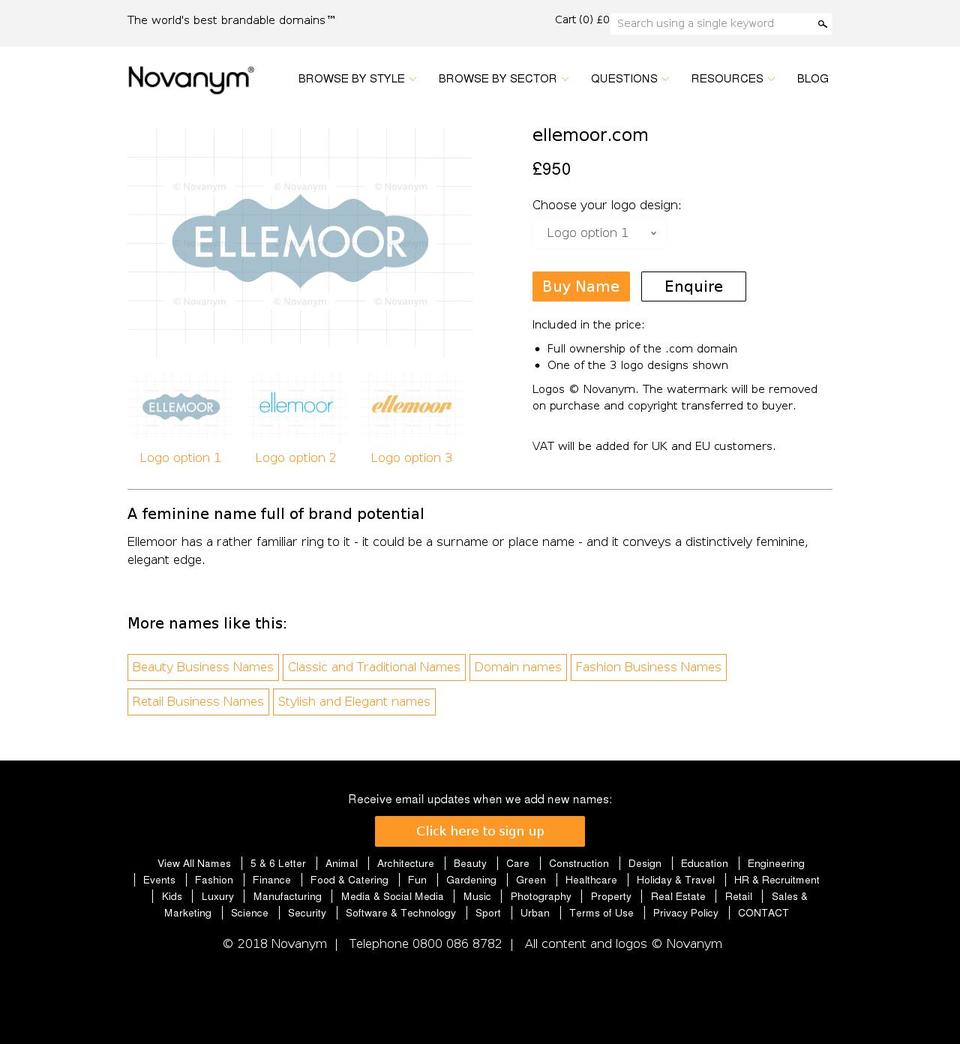 ellemoor.com — Shopify storefront screenshot