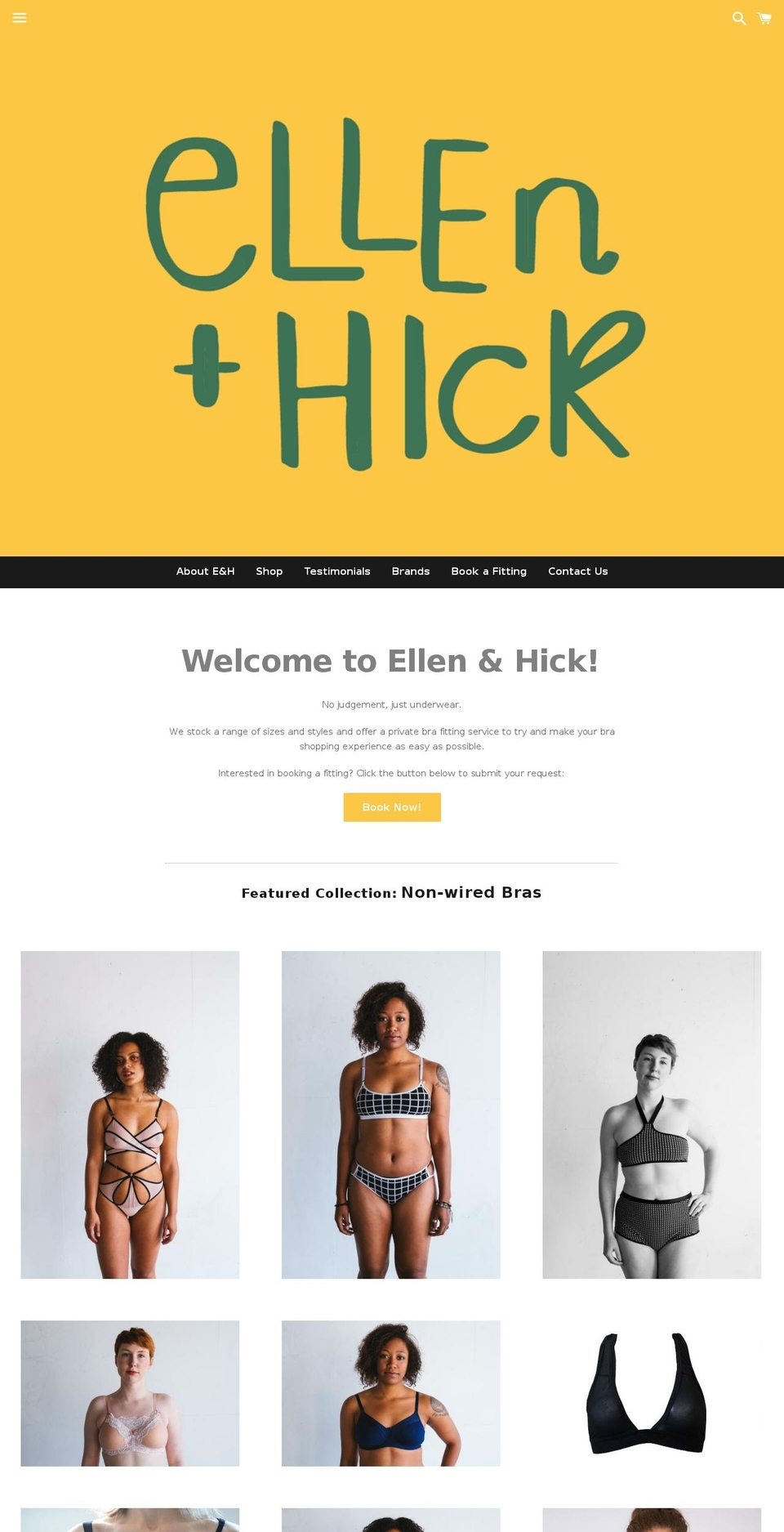 ellenandhick.com shopify website screenshot