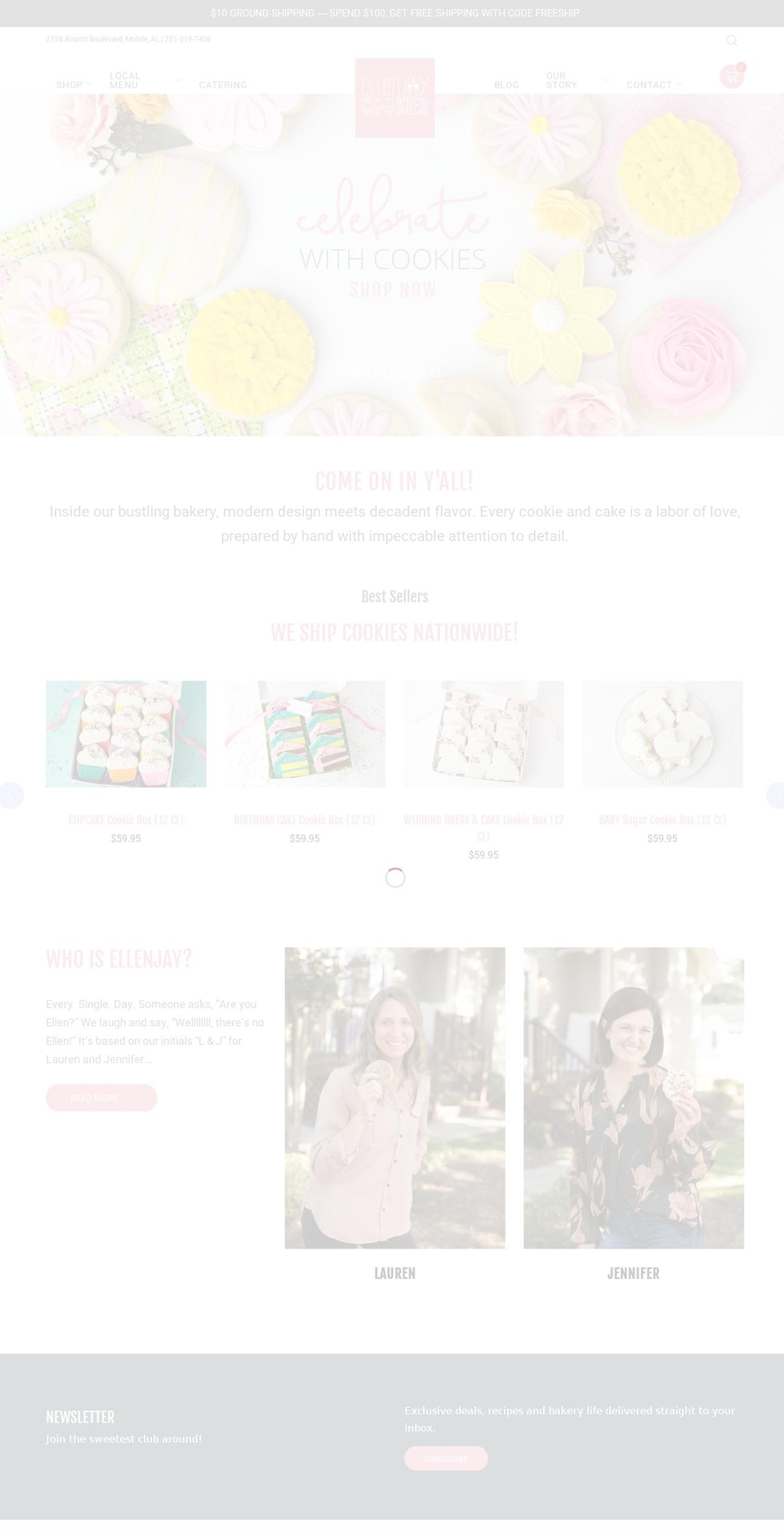 Bakery Shopify theme site example ellenjay.com