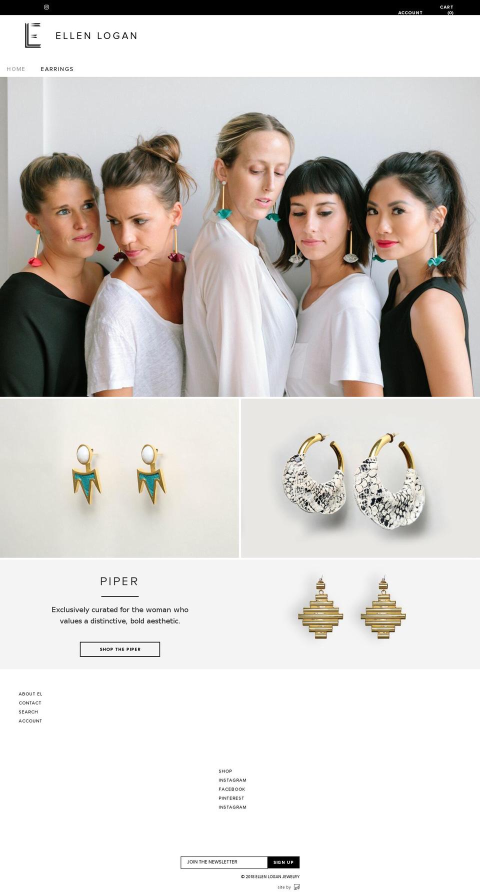 ellenlogan.com — Shopify storefront screenshot