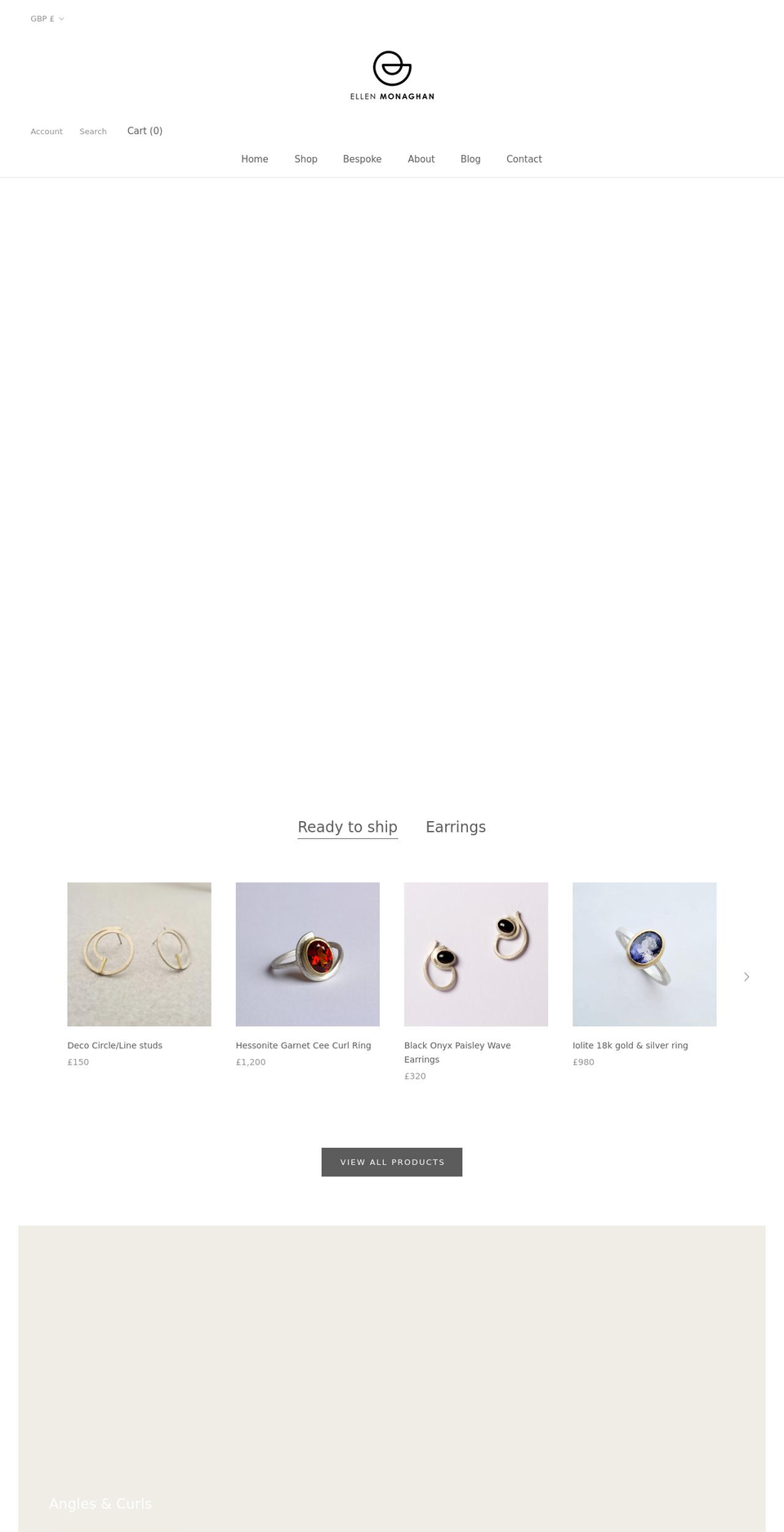 ellenmonaghan.net shopify website screenshot