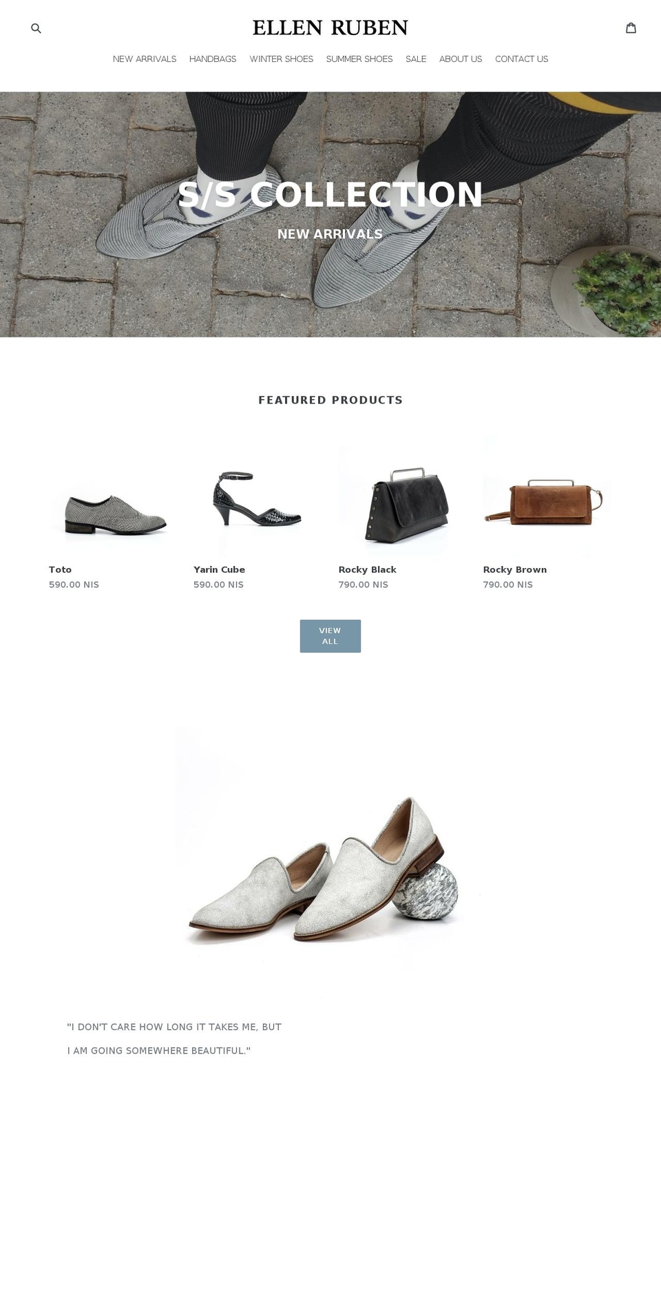 ellenruben.com shopify website screenshot