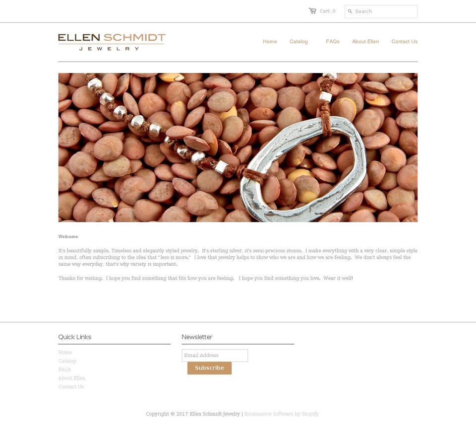ellenschmidtjewelry.com shopify website screenshot