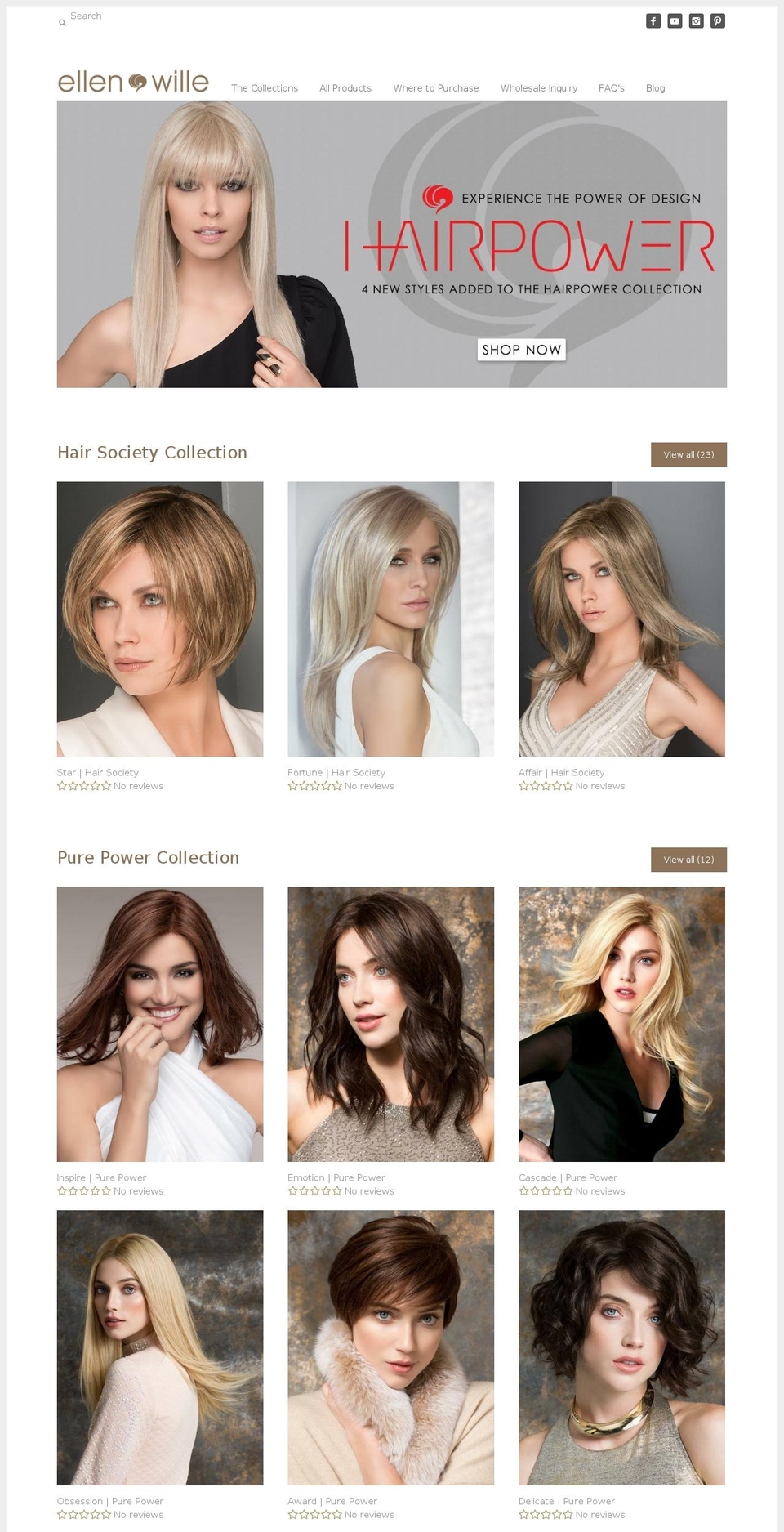 ellenwille.us shopify website screenshot