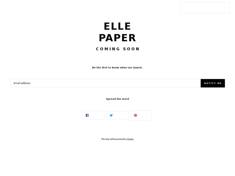 ellepaper.com — Shopify storefront screenshot