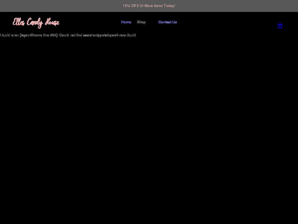 ellescandyhouse.co.uk shopify website screenshot