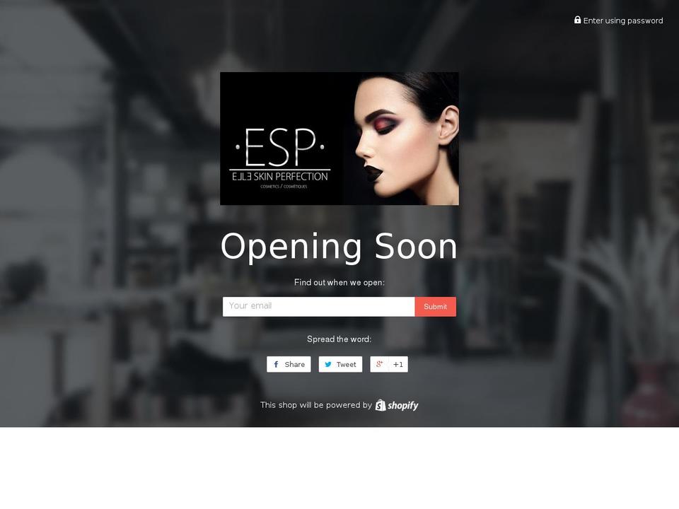 elleskinperfection.com shopify website screenshot