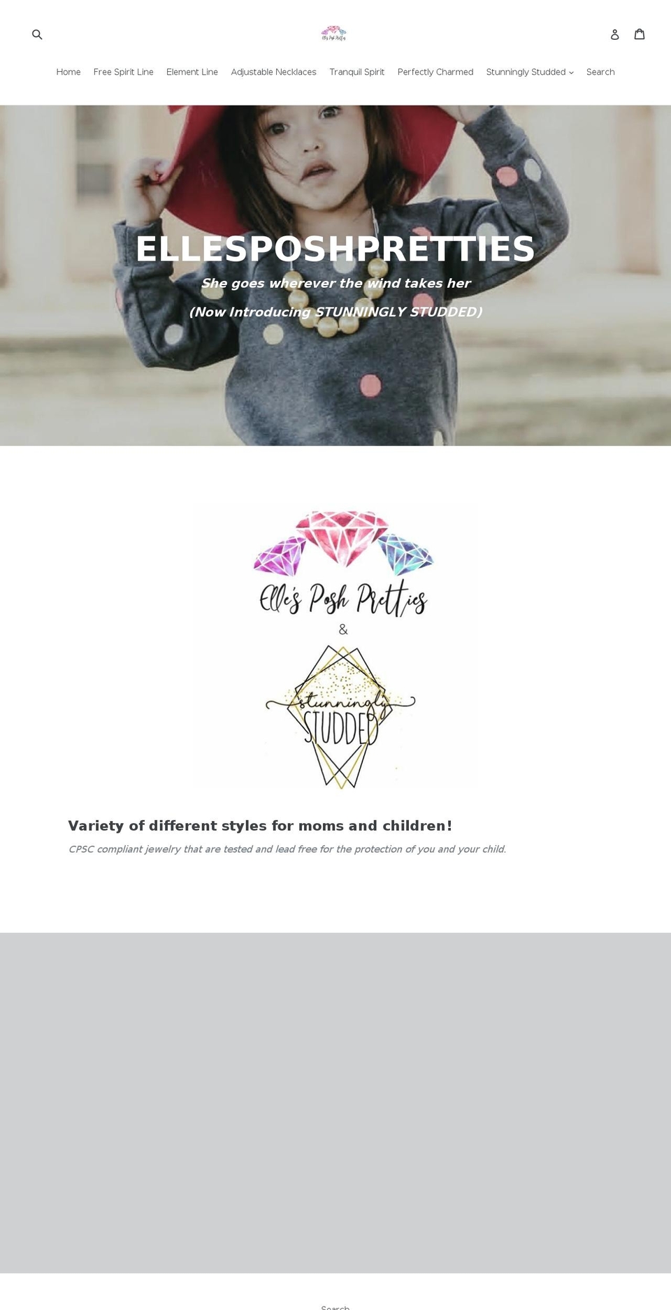 ellesposhpretties.com — Shopify storefront screenshot