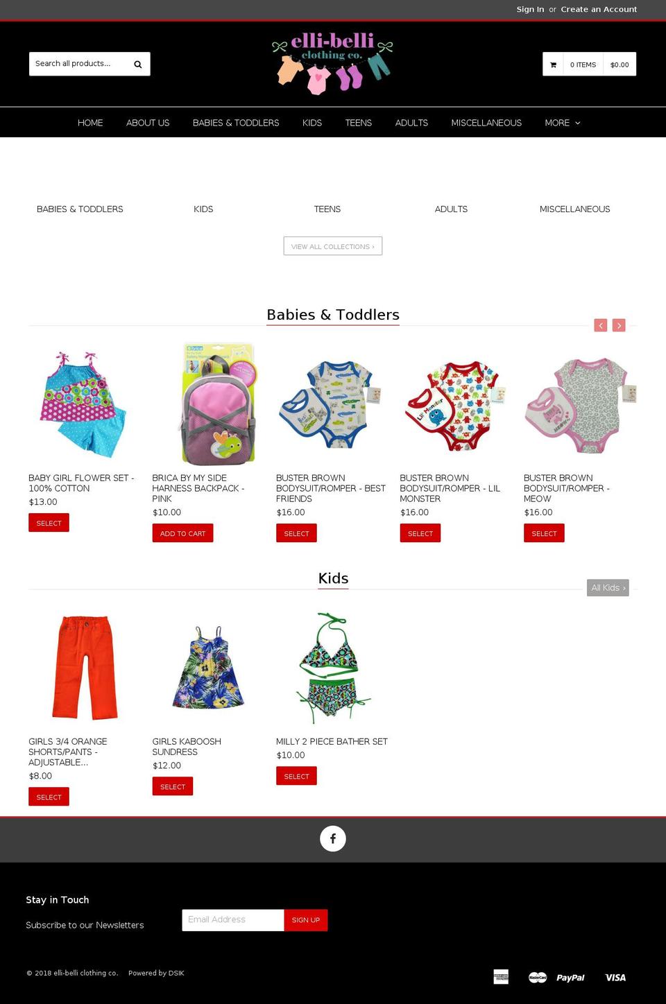 elli-belli.com shopify website screenshot