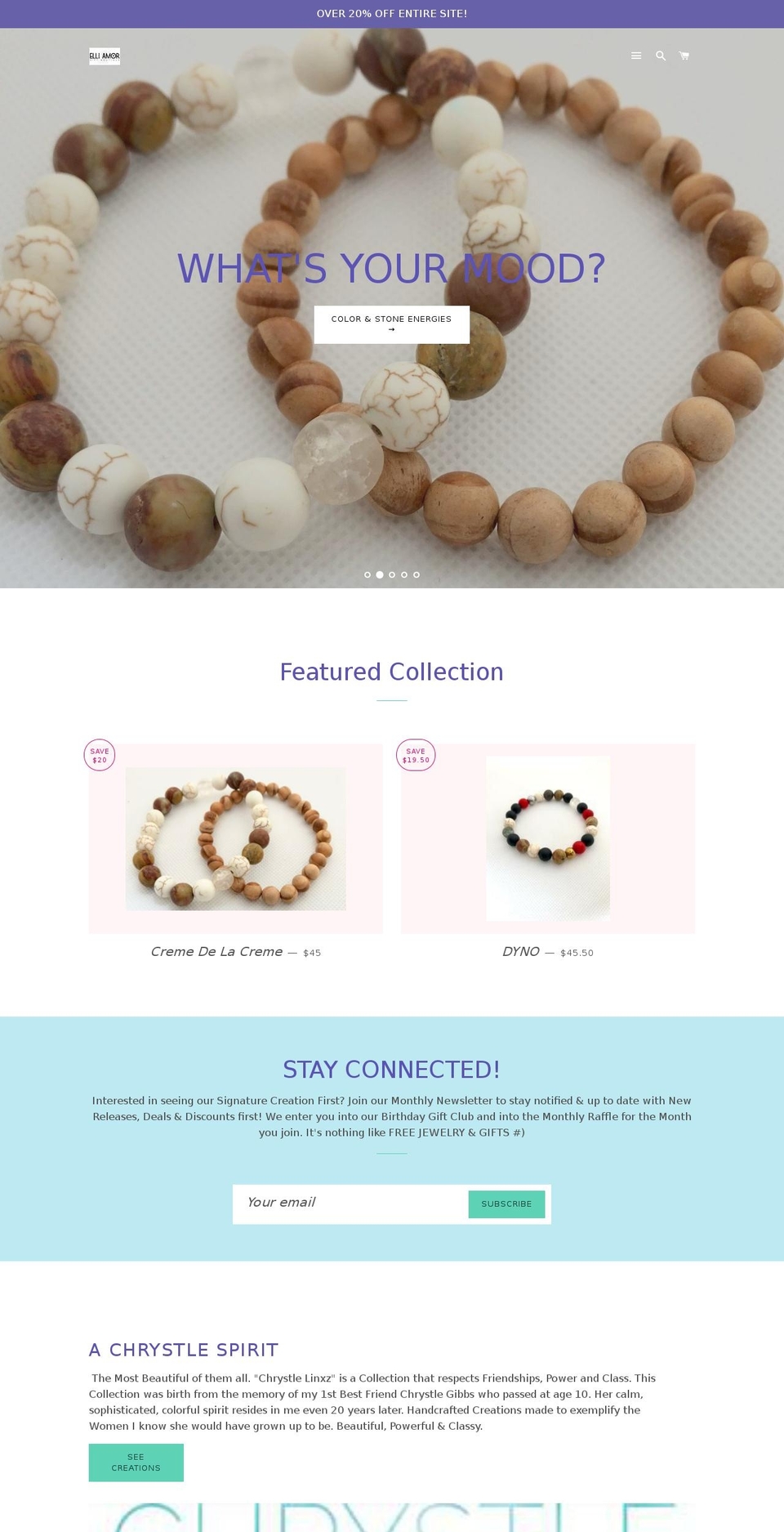 elliamor.com shopify website screenshot