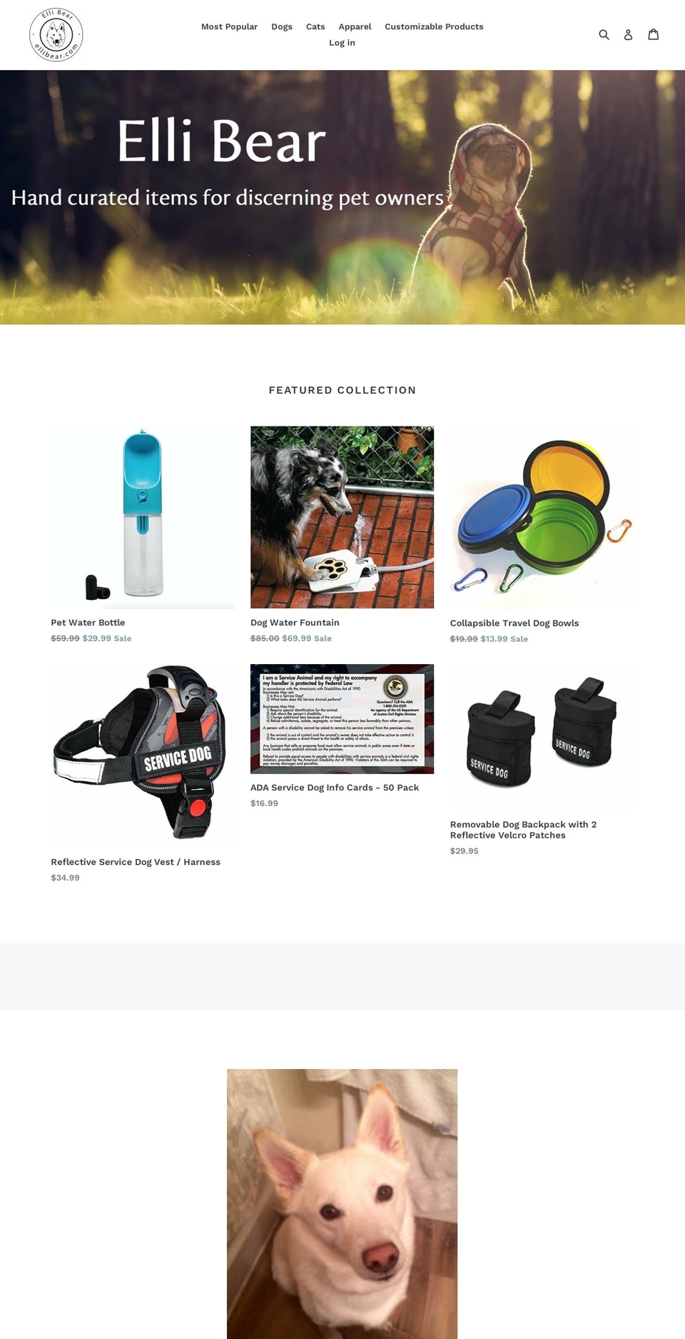 ellibear.com — Shopify storefront screenshot
