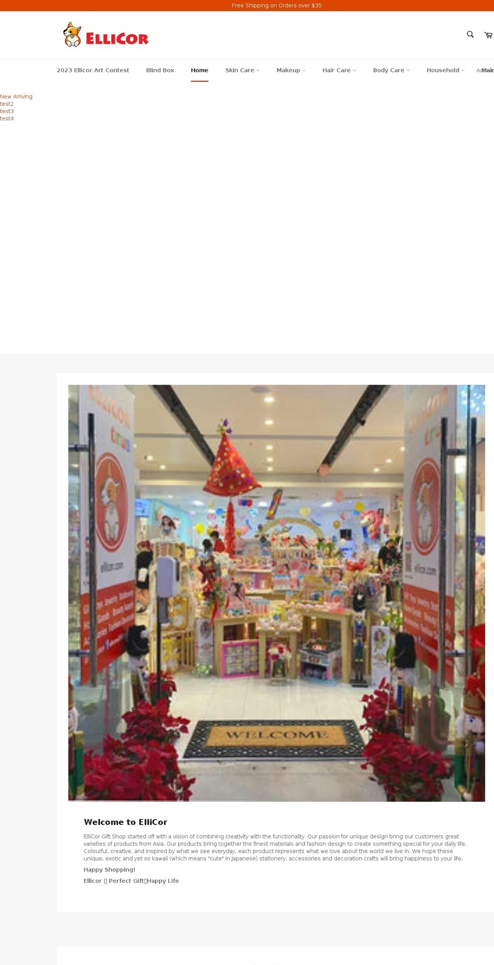 ellicor.com shopify website screenshot