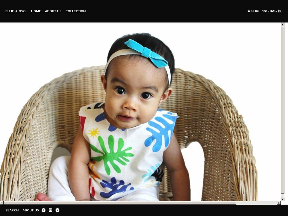 ellieandoso.com — Shopify storefront screenshot