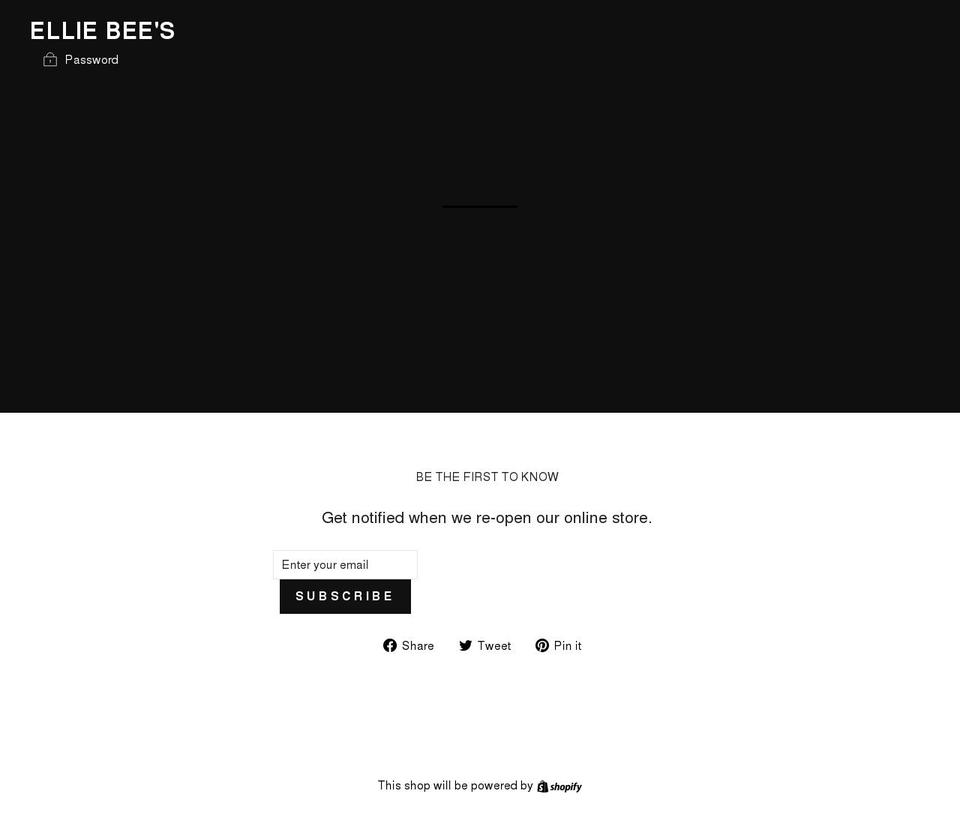elliebees.com shopify website screenshot
