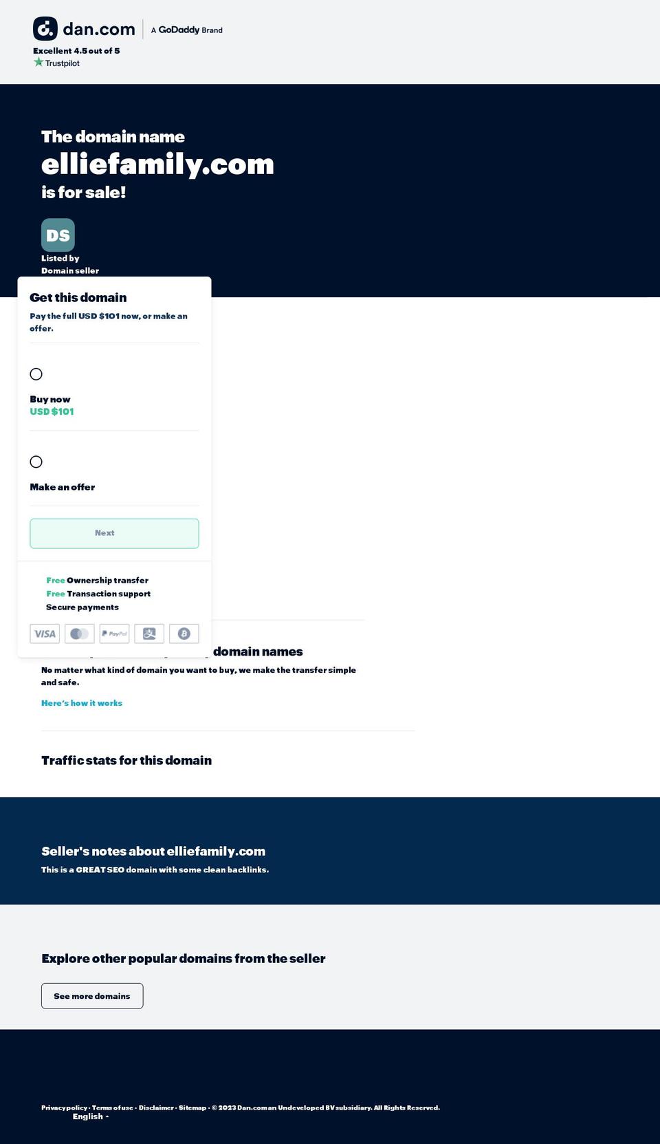 elliefamily.com — Shopify storefront screenshot
