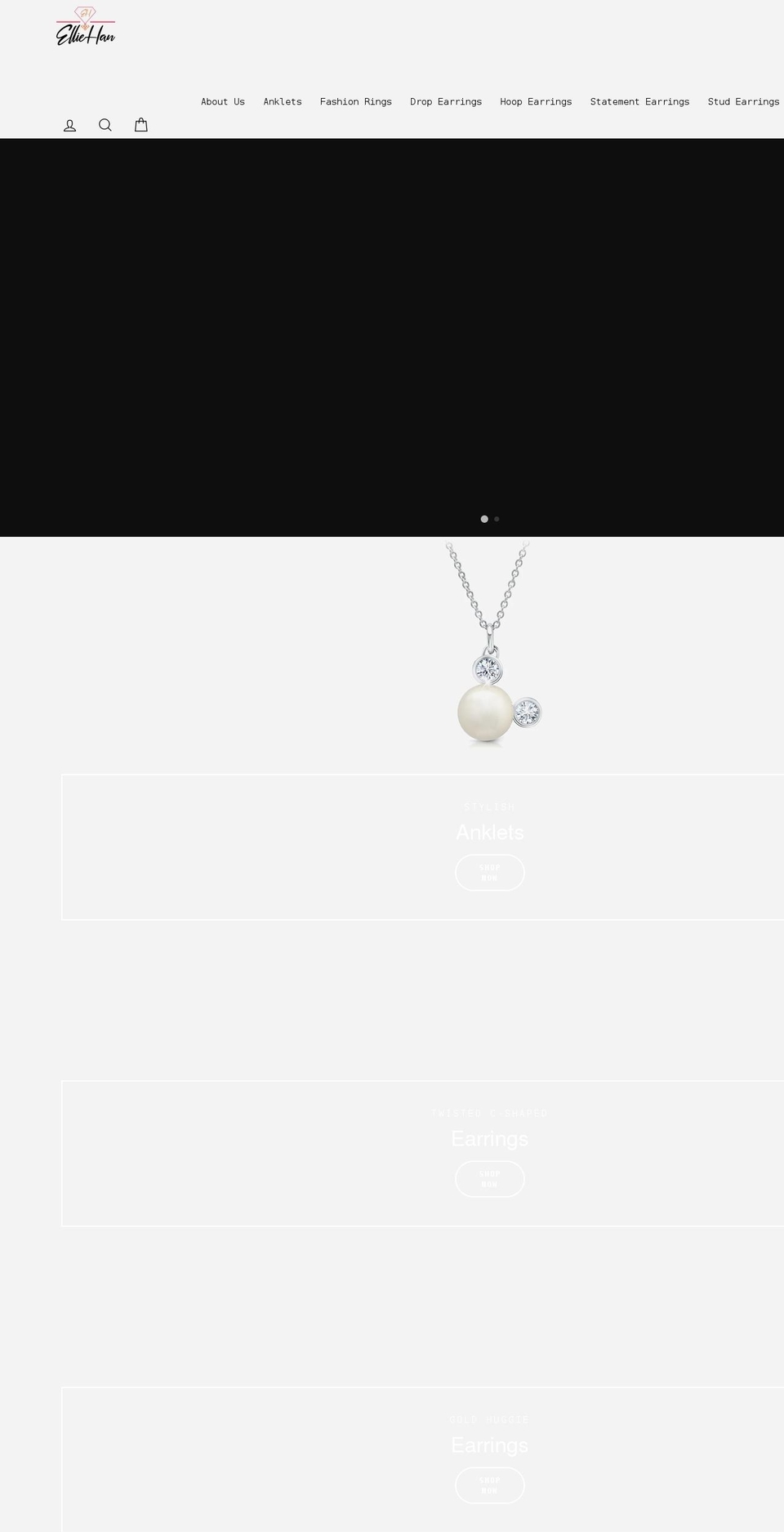 elliehan.co.uk shopify website screenshot